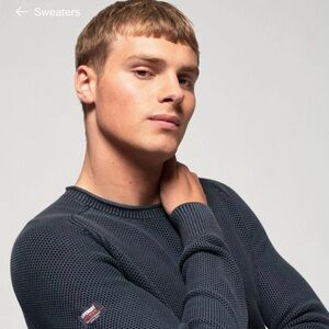 Superdry Garment Dye Textured Crew Jumper